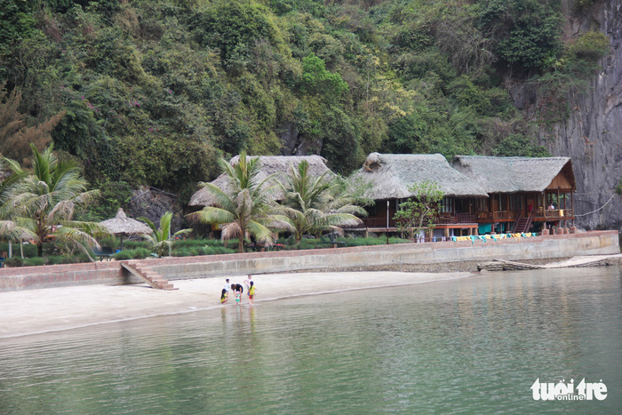 A concrete embankment is seen at Cat Ba National Park, of Hai Phong City, Vietnam. Video: Tuoi Tre