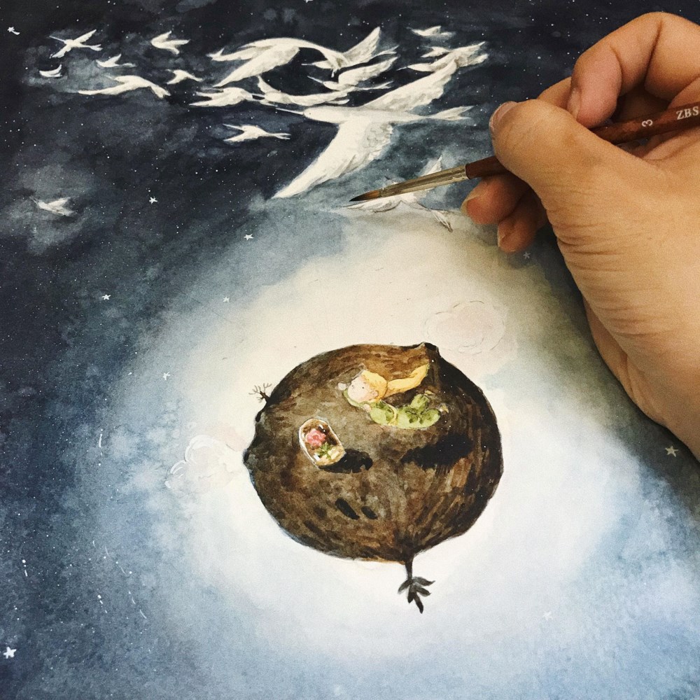 A drawing from Nguyen Thanh Vu’s version of The Little Prince is seen in this photo posted on the Facebook page of Kim Dong Publishing House.