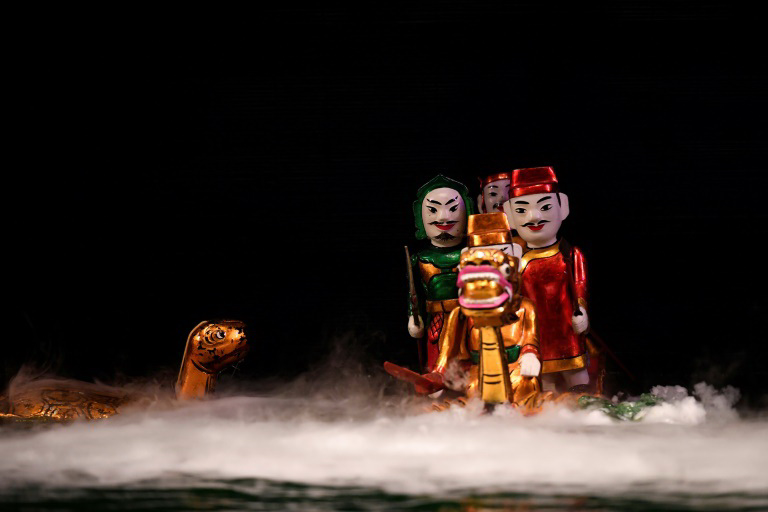 The earliest record of the performances is on a 12th century stele that still stands at a pagoda in northern Ha Nam province, but historians say water puppetry likely originated even earlier. Photo: AFP