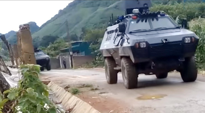 A specialized vehicle used to raid the drug lair. Photo: police