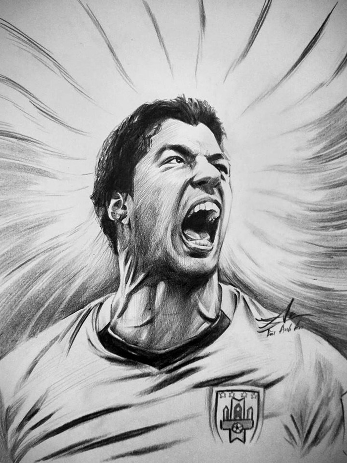 Luis Suarez from Uruguay team.