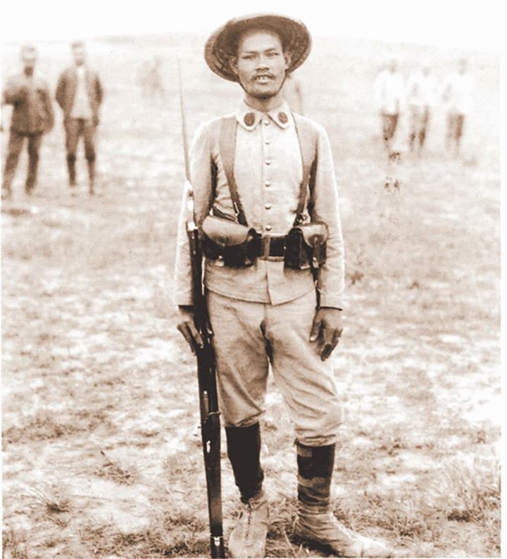 A Vietnamese member from the French Marines is seen in 1916 in Ypres, a Belgian municipality serving as a theater for major battles of France and the U.K. against Germany in World War I.