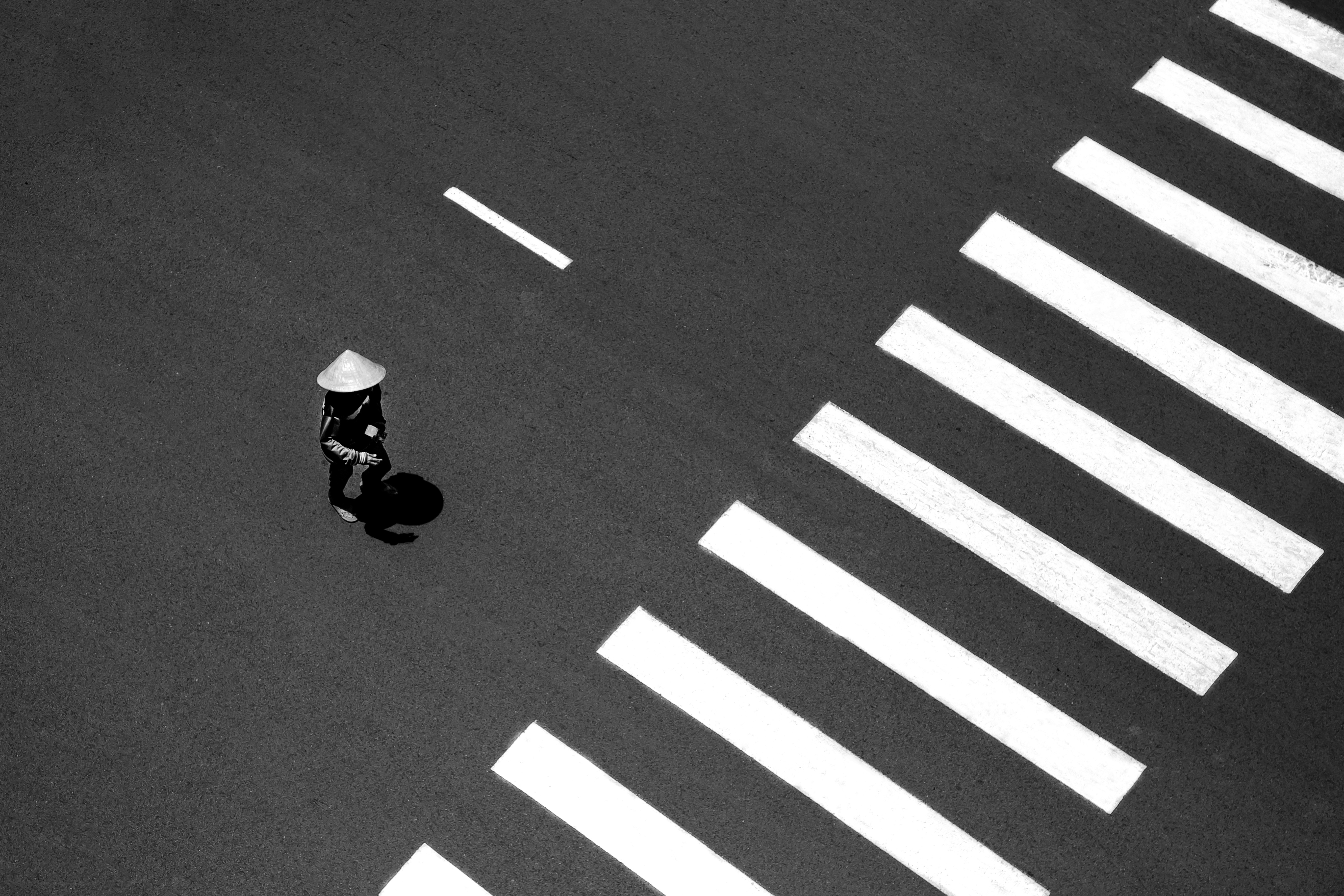 A woman walks on the street