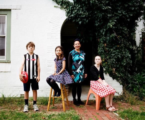 Kate Coghlan and her children in a picture she provided Tuoi Tre