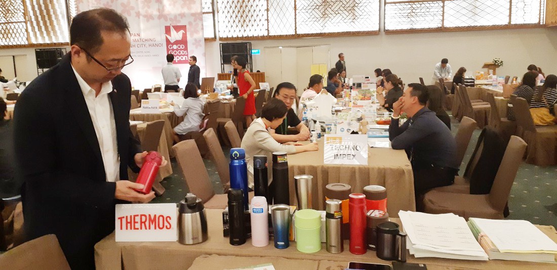 Japanese and Vietnamese firms discuss cooperation opportunities at the event ‘Good Goods Japan’ in Ho Chi Minh City, Vietnam, December 4, 2018. Photo: Tuoi Tre