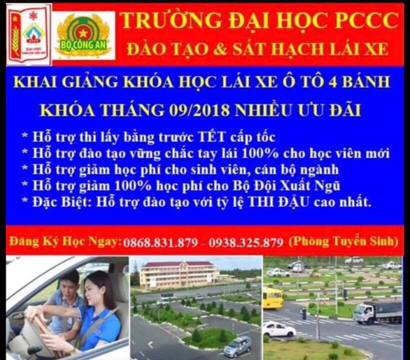 An advertisement of the center on Facebook