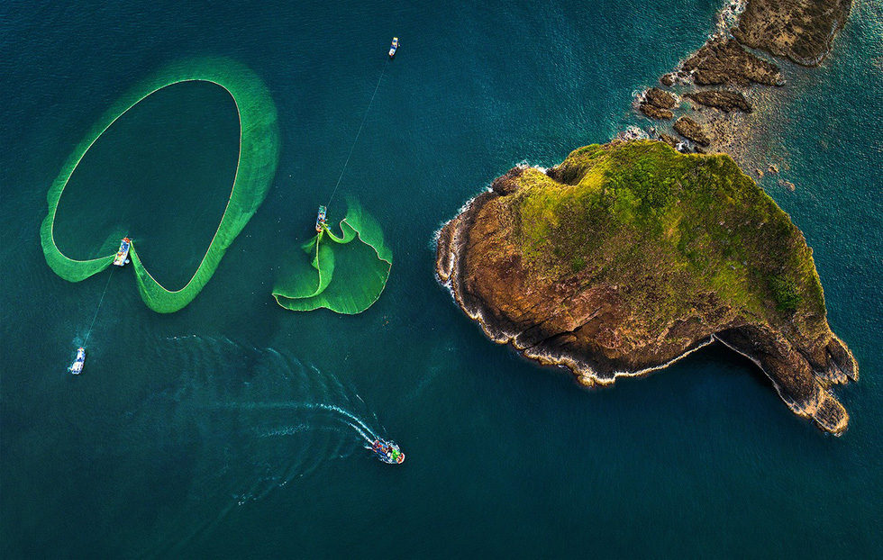 A bird’s eye view of the Hon Yen fishing area. Photo: TRAN BAO HOA