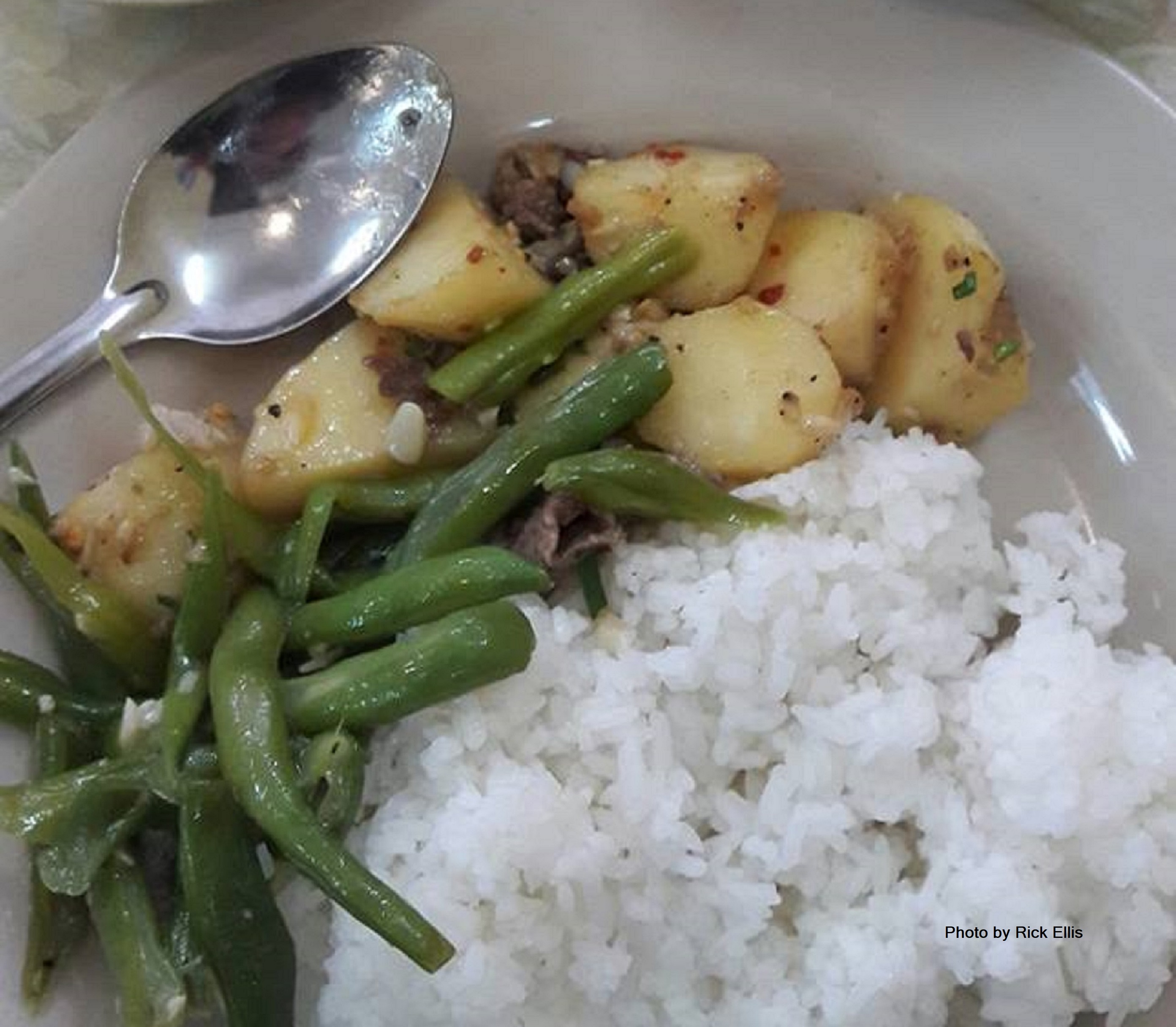 Boiled potatoes with chao