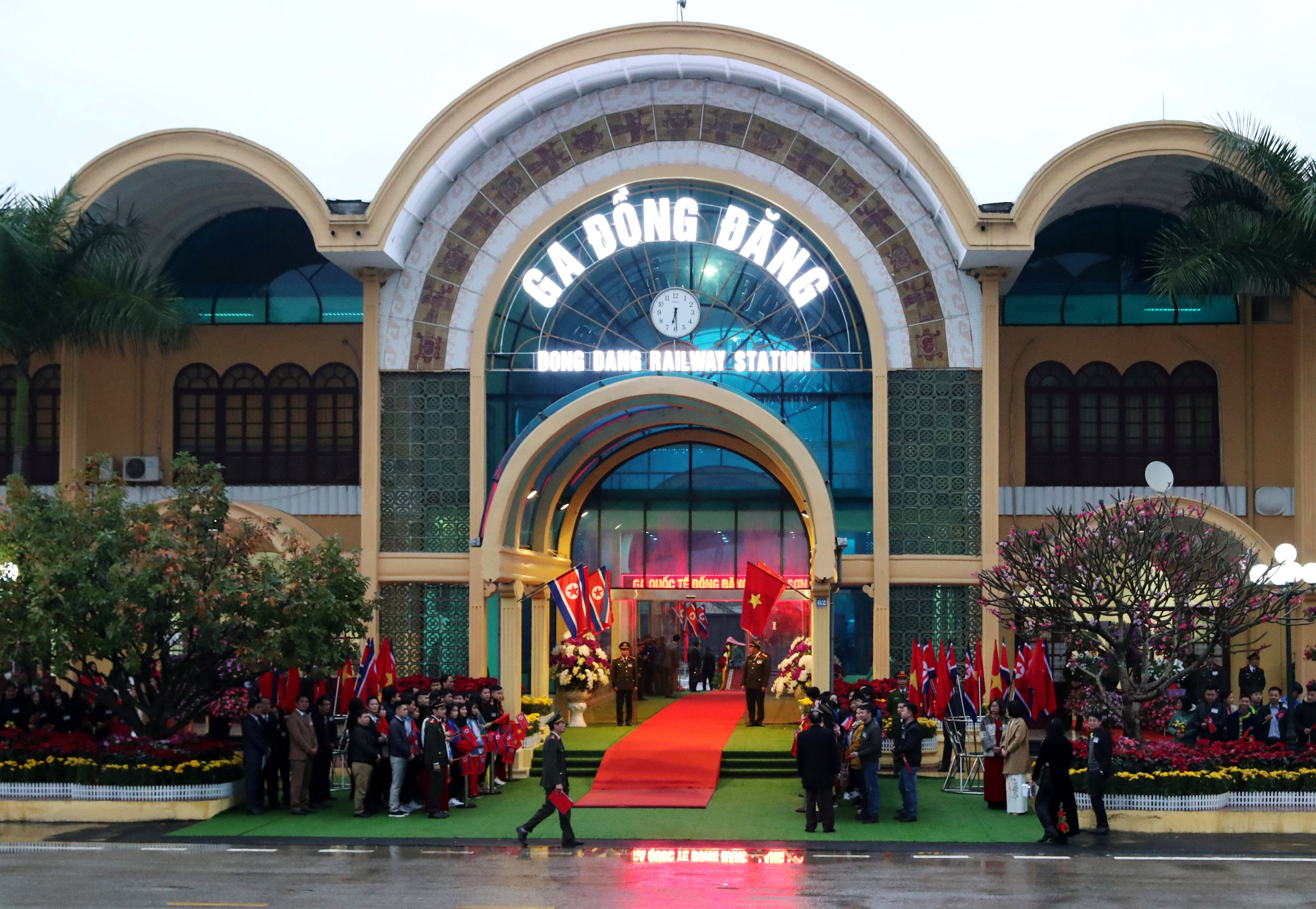A view of the railway station ahead of the arrival of North Korea's leader Kim Jong Un in Dong Dang, Vietnam, at the border with China, February 26, 2019.  Photo: Reuters