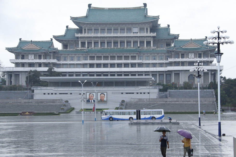 The Grand People's Study House, the central library in Pyongyang, North Korea. Photo: Thai Loc / Tuoi Tre