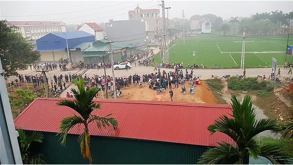 The intersection along National Highway 2C where the accident occurred. Photo: Van Hai / Tuoi Tre