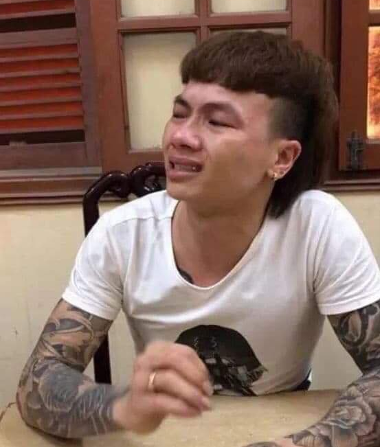 Ngo Ba Kha bursts into tears during a police interrogation after his arrest in Bac Ninh Province on April 1, 2019 in this still photo taken from footage uploaded online.