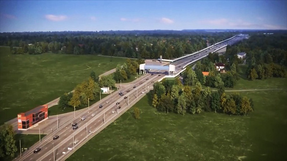 The model of the Van Don-Mong Cai Expressway upon completion in this photo provided by the developer