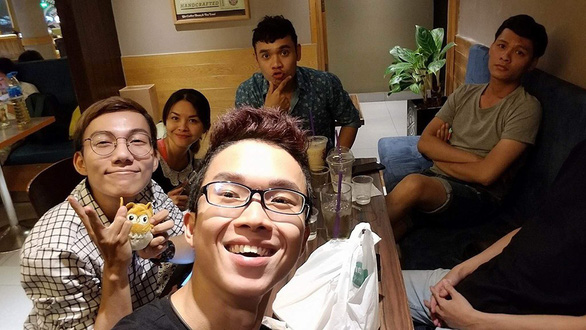 Dubbing members of Hem Radio smile for a photo in their break time. Photo: Supplied