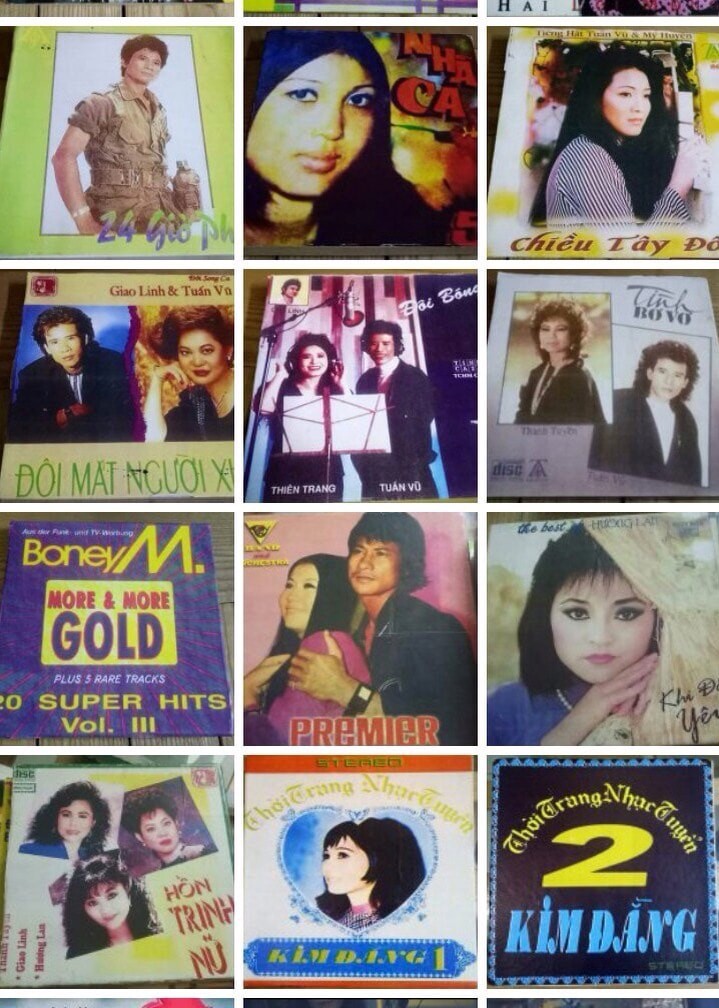 Aside from antique radios, Dang Dai Hung also owns a large number of old-time music CDs. Photo: Supplied