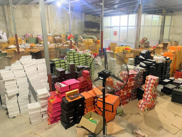 The products are found at a warehouse in the northern Vietnamese city of Hai Phong in this photo supplied by officers.