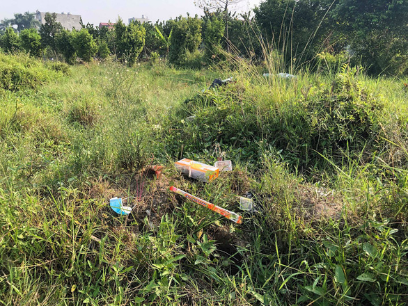 The location where S.’s body was found on September 28, 2019. Photo: Danh Trong / Tuoi Tre