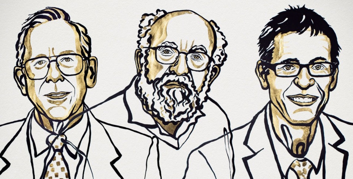 (From left) James Peebles, Michel Mayor, and Didier Queloz, who shared the 2019 Nobel Prize in Physics. Photo: Royal Swedish Academy of Sciences
