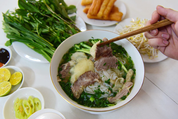 A bowl of pho at Pho Ngoc Linh. Photo: Quang Dinh / Tuoi Tre