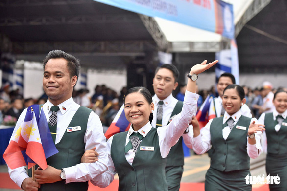 The Philippines' delegates of the SSEAYP 2019. Photo: Duyen Phan / Tuoi Tre