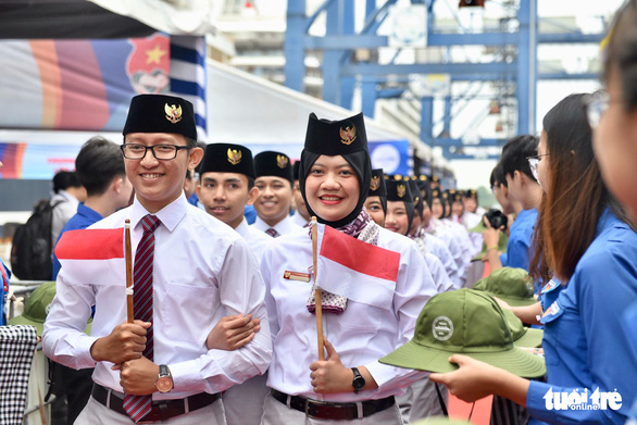 Indonesian delegates of the SSEAYP 2019. Photo: Duyen Phan / Tuoi Tre