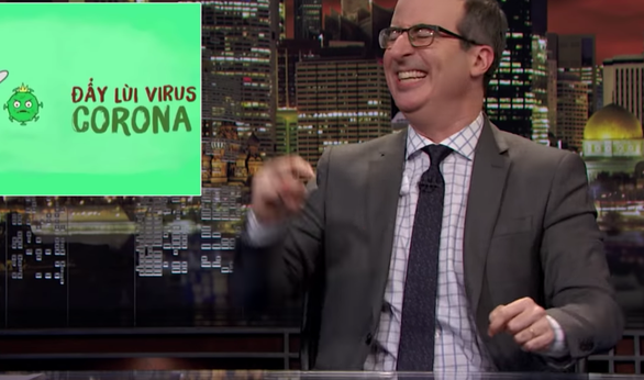 A screenshot of the song “Ghen Co Vy” being featured on the Last Week Tonight program on HBO