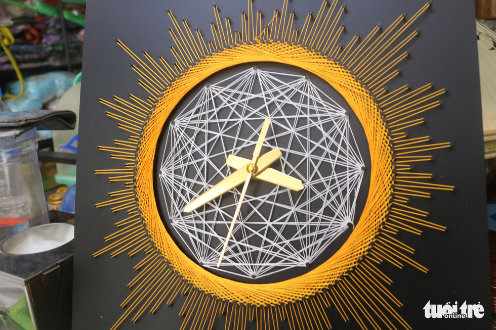 A string art by Phan Ba Thanh. Photo: Thu Hien / Tuoi Tre