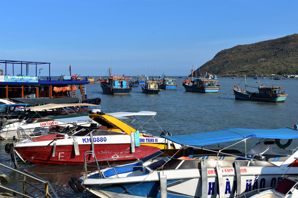 Tourist and fishing boats are anchored at the new Nha Trang tourist pier in this undated photo. Photo: Minh Chien / Tuoi Tre