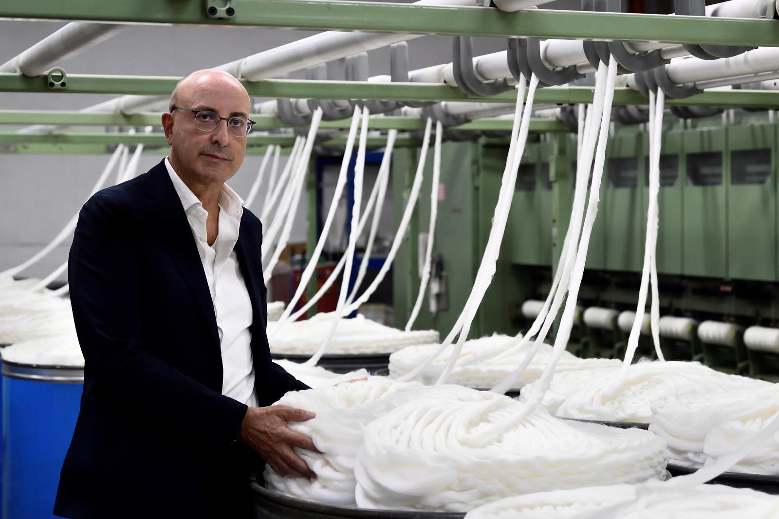 Managing Director Silvio Botto Poala poses for a photograph at Botto Giuseppe & Figli wool mill in Valdilana, near Biella, northern Italy, October 8, 2020. Picture taken October 8, 2020. Photo: Reuters
