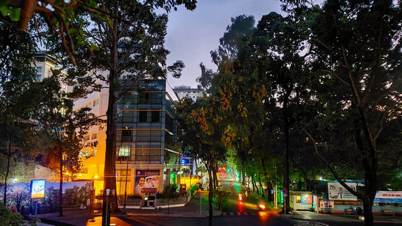 A view of Vo Van Tan Street from Ho Con Rua at night. Photo: Gia Tien / Tuoi Tre