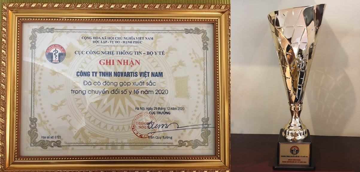 Novartis, a pharmaceutical company, was honored in the digital transformation of the health sector.