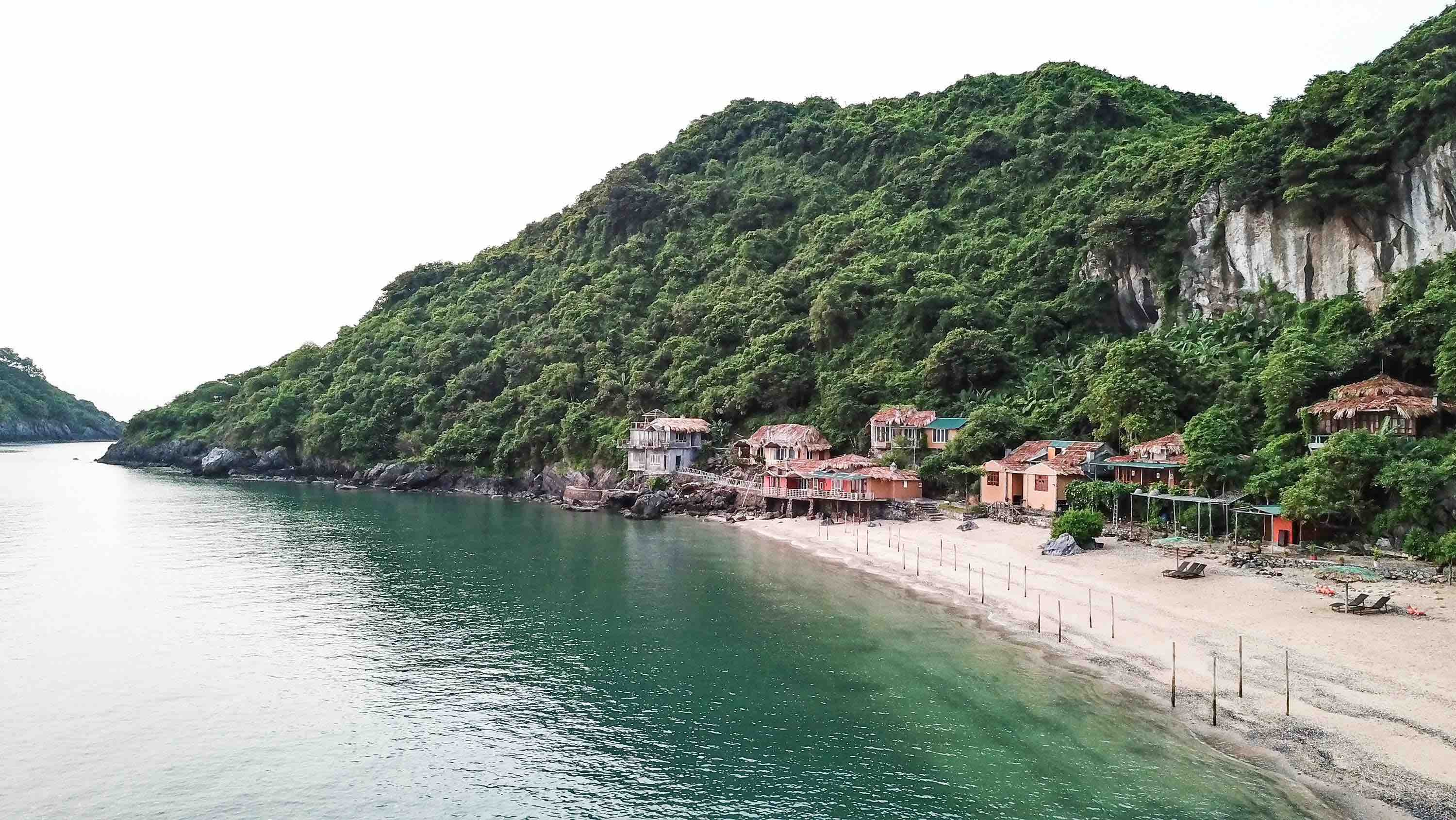 Lan Ha Bay, home of Cat Ba Island, is seen from above. Photo: Nam Tran / Tuoi Tre