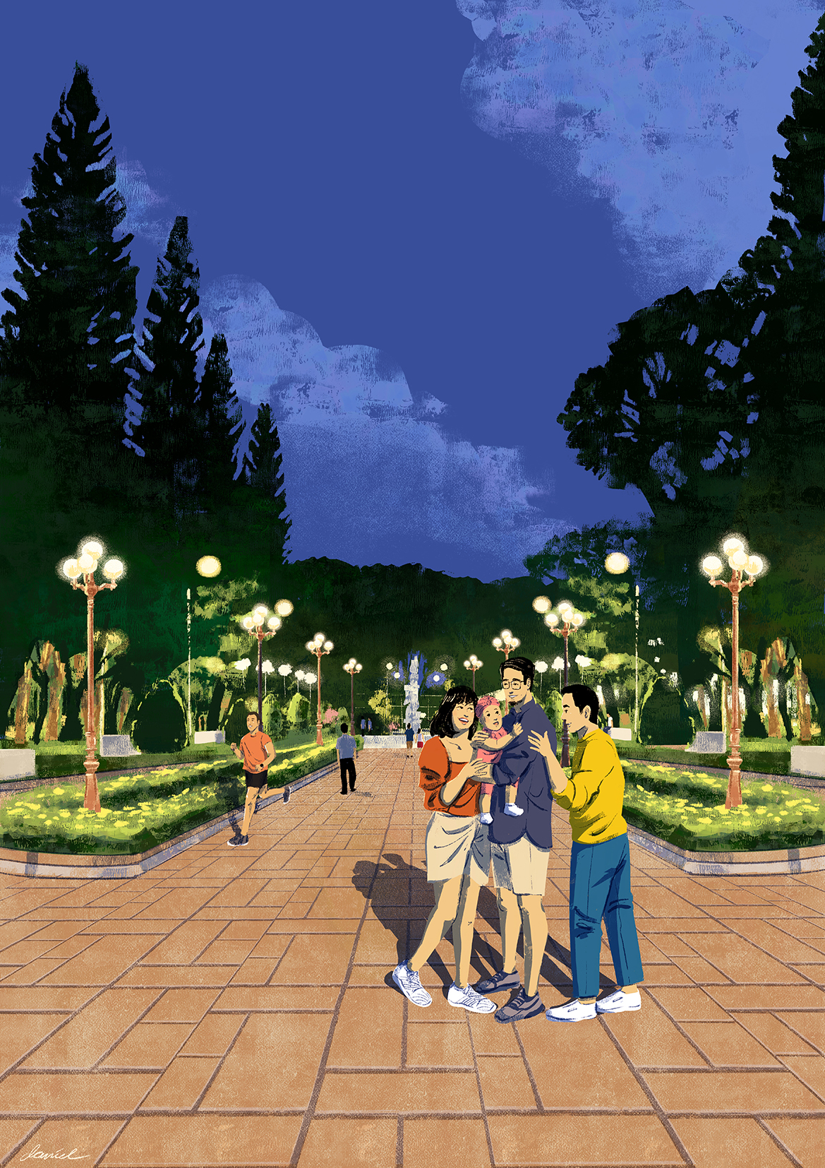 Evening walk at Le Van Tam Park. Caption and picture by Daniel Ansel Tingcungco