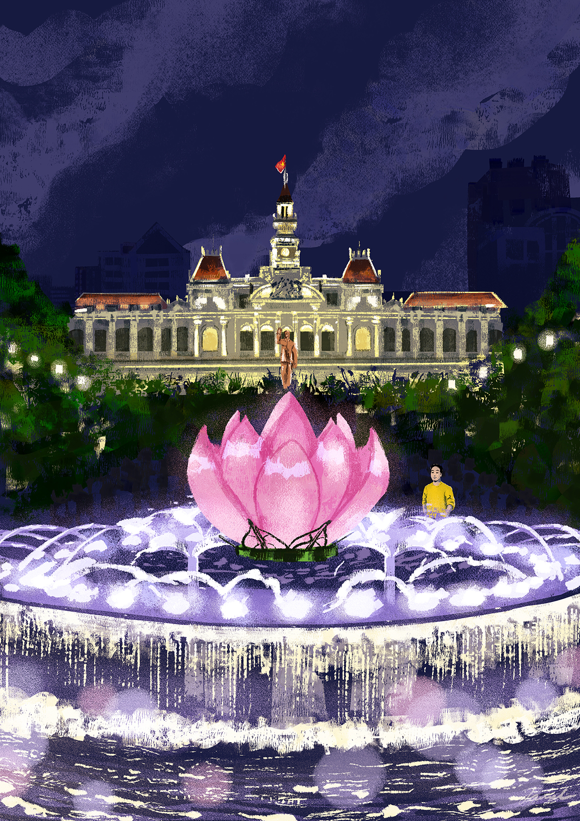 An evening at the Nguyen Hue walking street. Caption and picture by Daniel Ansel Tingcungco