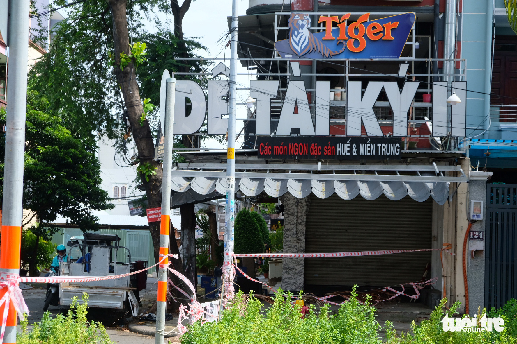 A restaurant remains closed in Binh Thanh District, Ho Chi Minh City, September 9, 2021. Photo: Bong Mai / Tuoi Tre