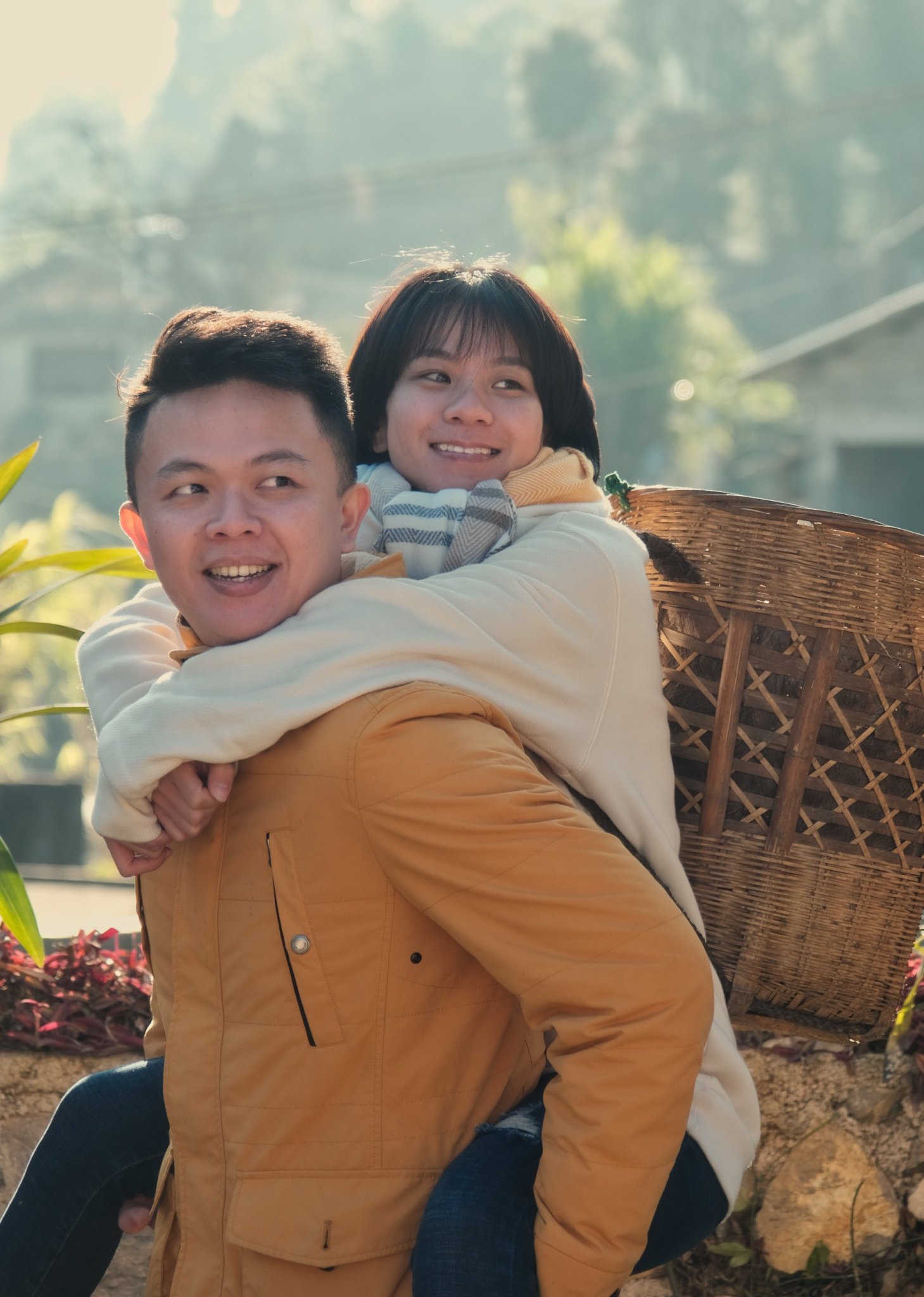 Indra and his wife, Hai Yen, are seen in a photo taken in Ha Giang. Photo by courtesy of Indra