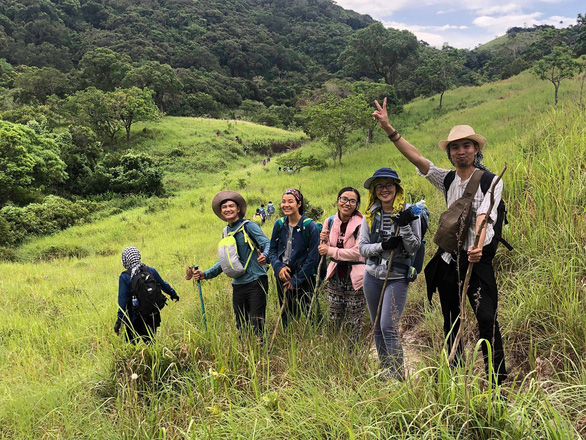 Tourists on a trail through Nui Chua National Park in Ninh Thuan Province, Vietnam. Photo courtesy of the Nui Chua National Park Management Board.