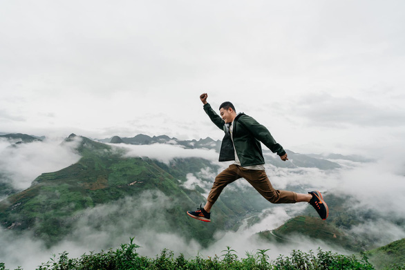 Singer Quang Vinh at the Ma Pi Leng mountain pass in Ha Giang Province, Vietnam. Photo: Supplied