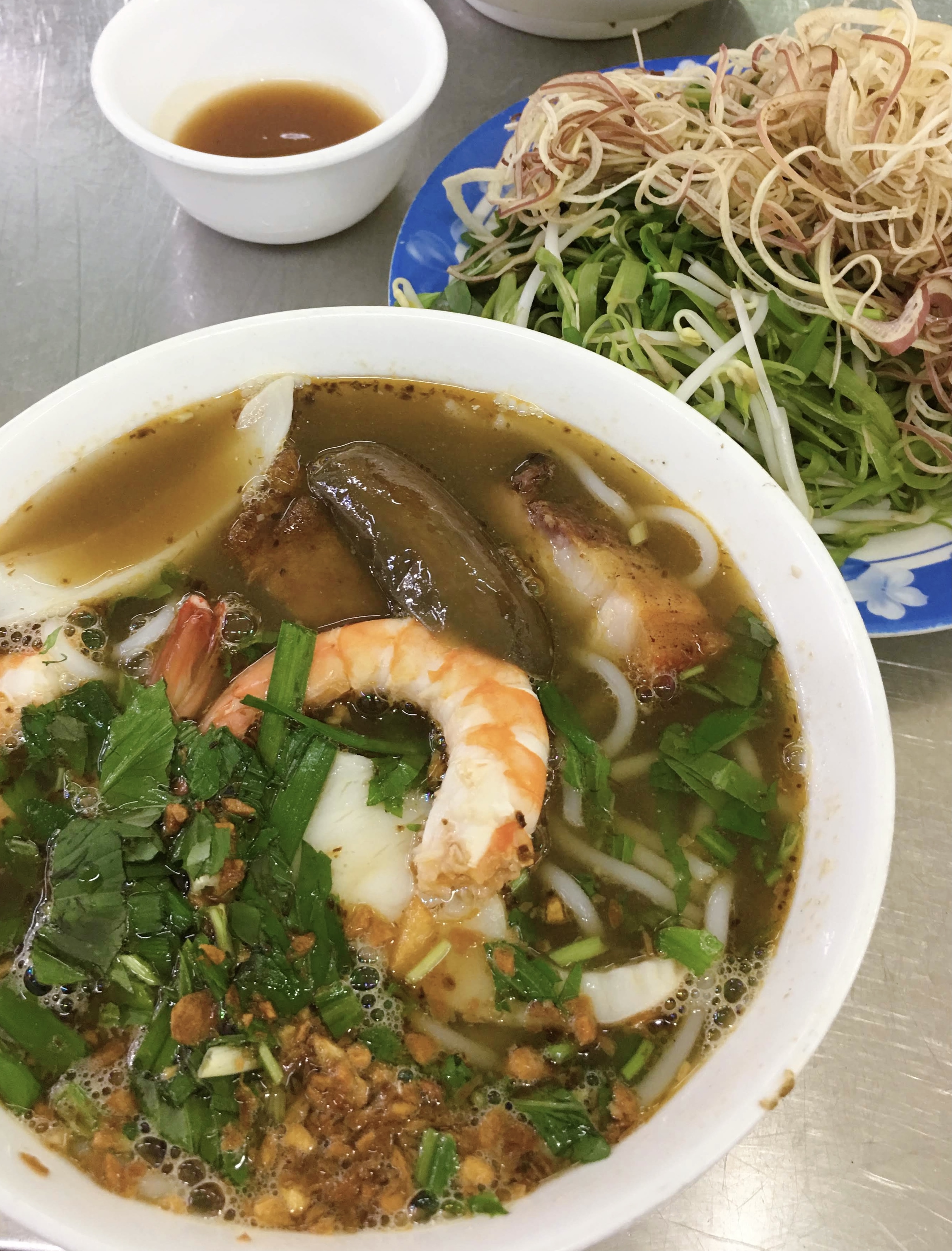 A bowl of bun mam is served at a restaurant in Ho Chi Minh City. Photo: Dong Nguyen / Tuoi Tre News