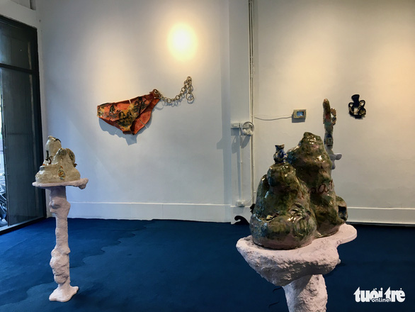 Art installation ‘Lovecore’ by AP Nguyen at Manzi Art Space, Hanoi. Photo: Xuan Tung / Tuoi Tre