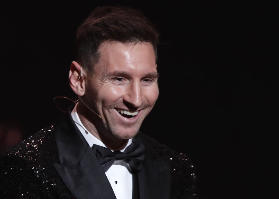 Soccer Football - The Ballon d'Or Awards - Theatre du Chatelet, Paris, France - November 29, 2021 Paris St Germain's Lionel Messi during the awards. Photo: Reuters