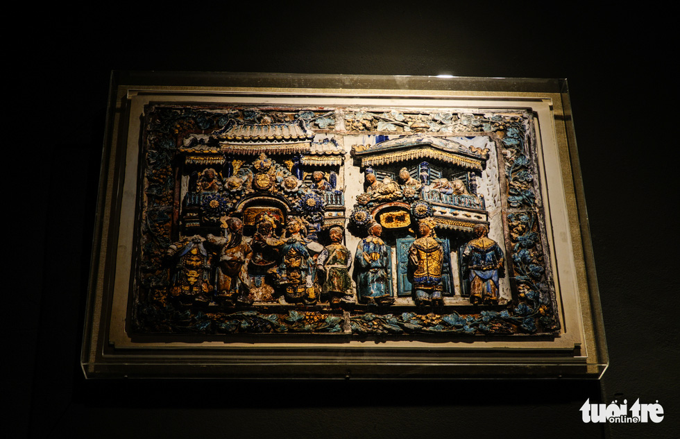 An artifact is on display at the exhibition, recreating the story of Romance of the Three Kingdoms. Photo: Nguyen Hien / Tuoi Tre