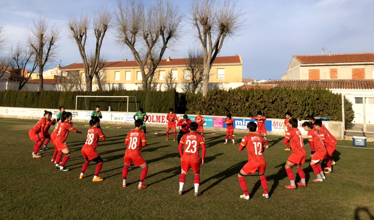 The Vietnamese national women’s football team trains in Spain for the 2022 AFC Women’s Asian Cup. Photo: Vietnam Football Federation
