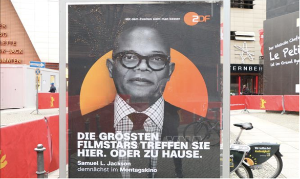 A poster for the 72nd Berlin International Film Festival which kicked off in Berlin, Germany, on February 10, 2022. Photo: Vietnam News Agency