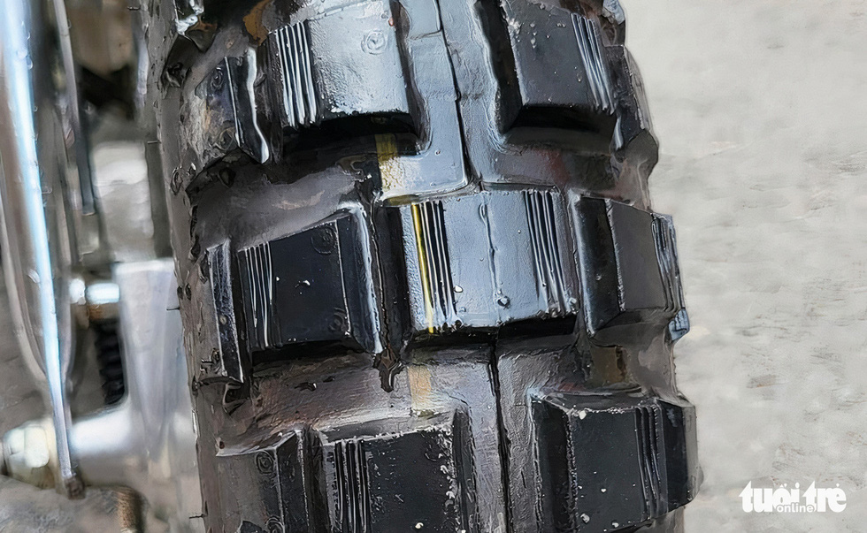 Tire tread is similar to that of all-terrain vehicles. Photo: Cong Minh / Tuoi Tre