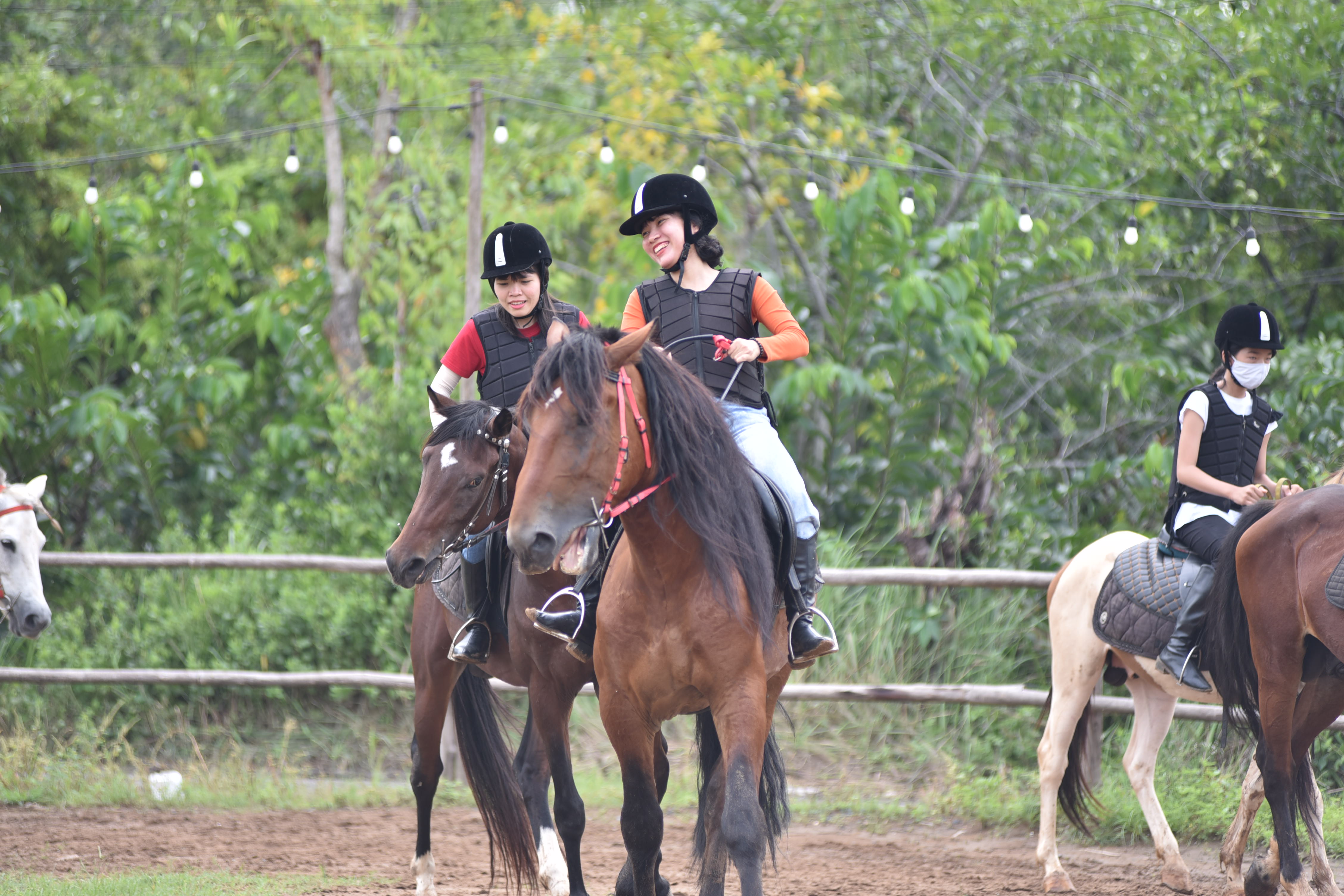 Horse riding at Vietgangz Horse Club, Thu Duc City, Ho Chi Minh City. Photo: Ngoc Phuong / Tuoi Tre News