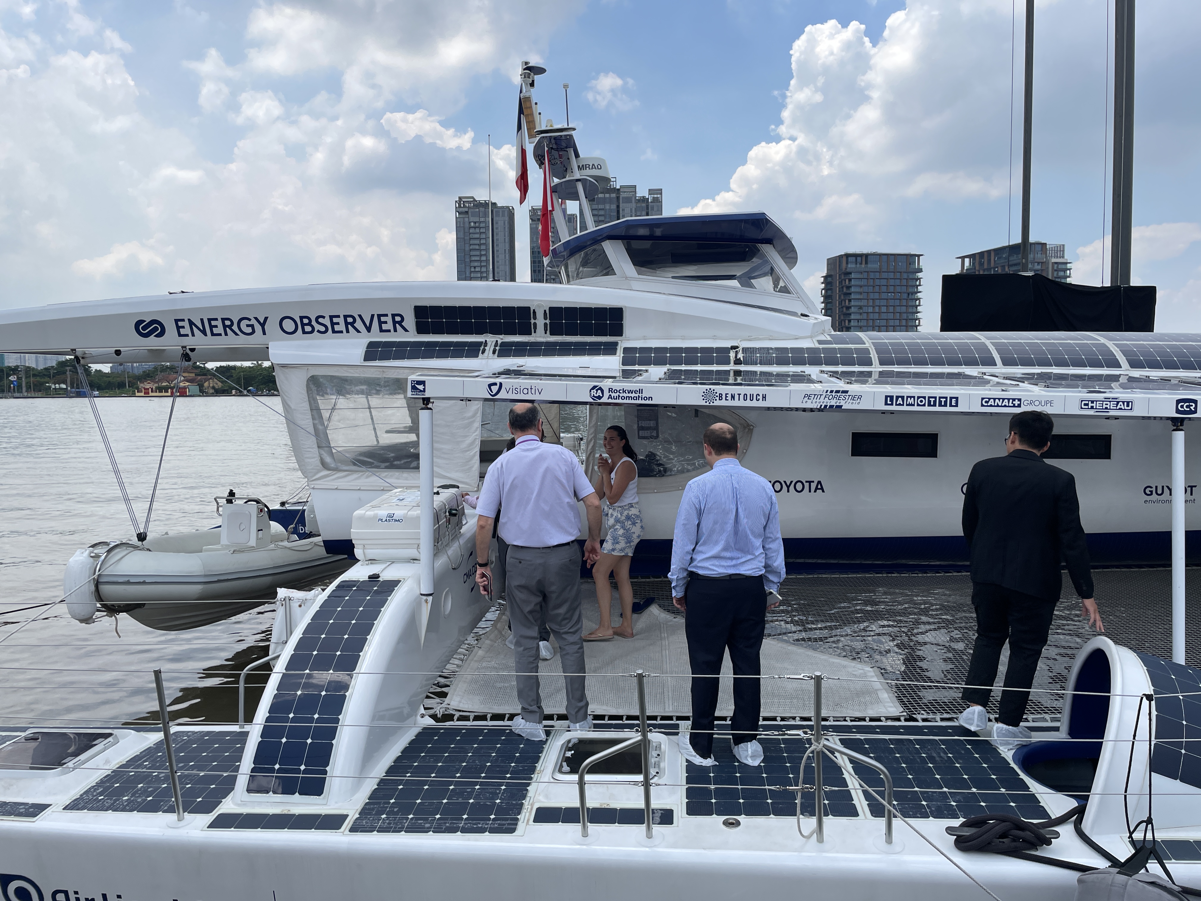People visit the Energy Observer in Ho Chi Minh City. Photo: Minh Khoi / Tuoi Tre