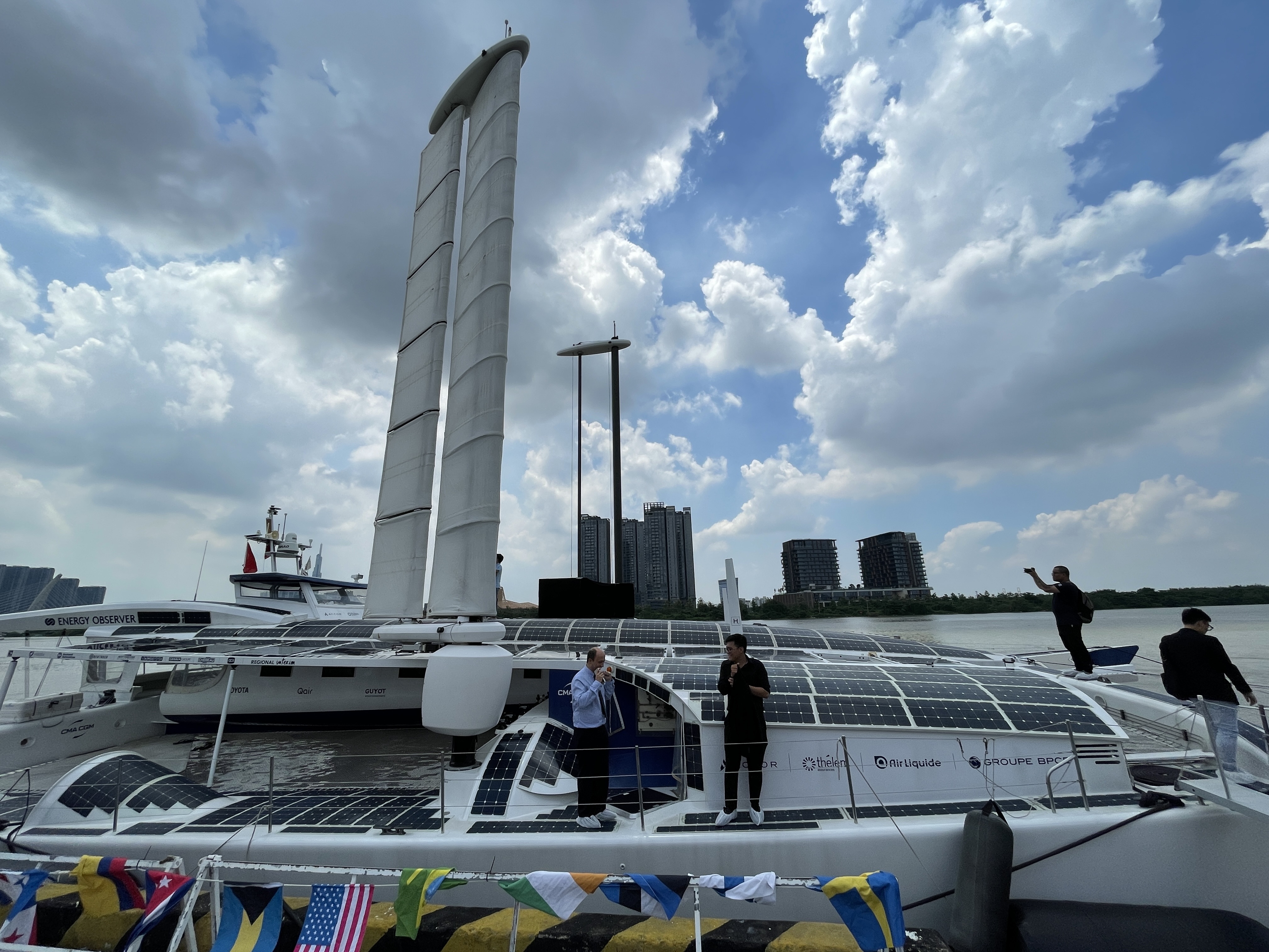 People visit the Energy Observer in Ho Chi Minh City. Photo: Minh Khoi / Tuoi Tre