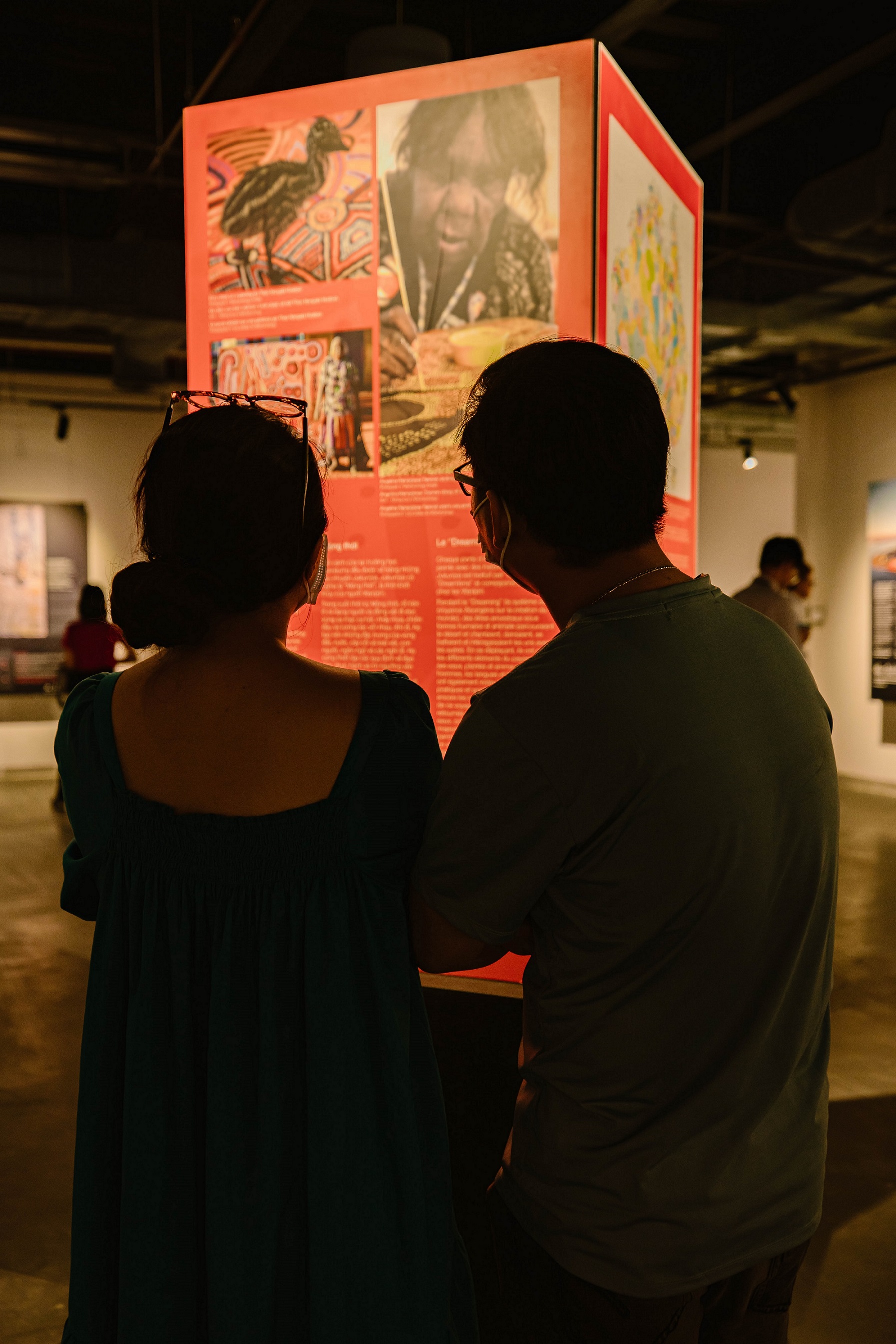 A work on display at the Yuendumu Doors exhibition in Ho Chi Minh City. Photo: Consulate General of Australia in Ho Chi Minh City