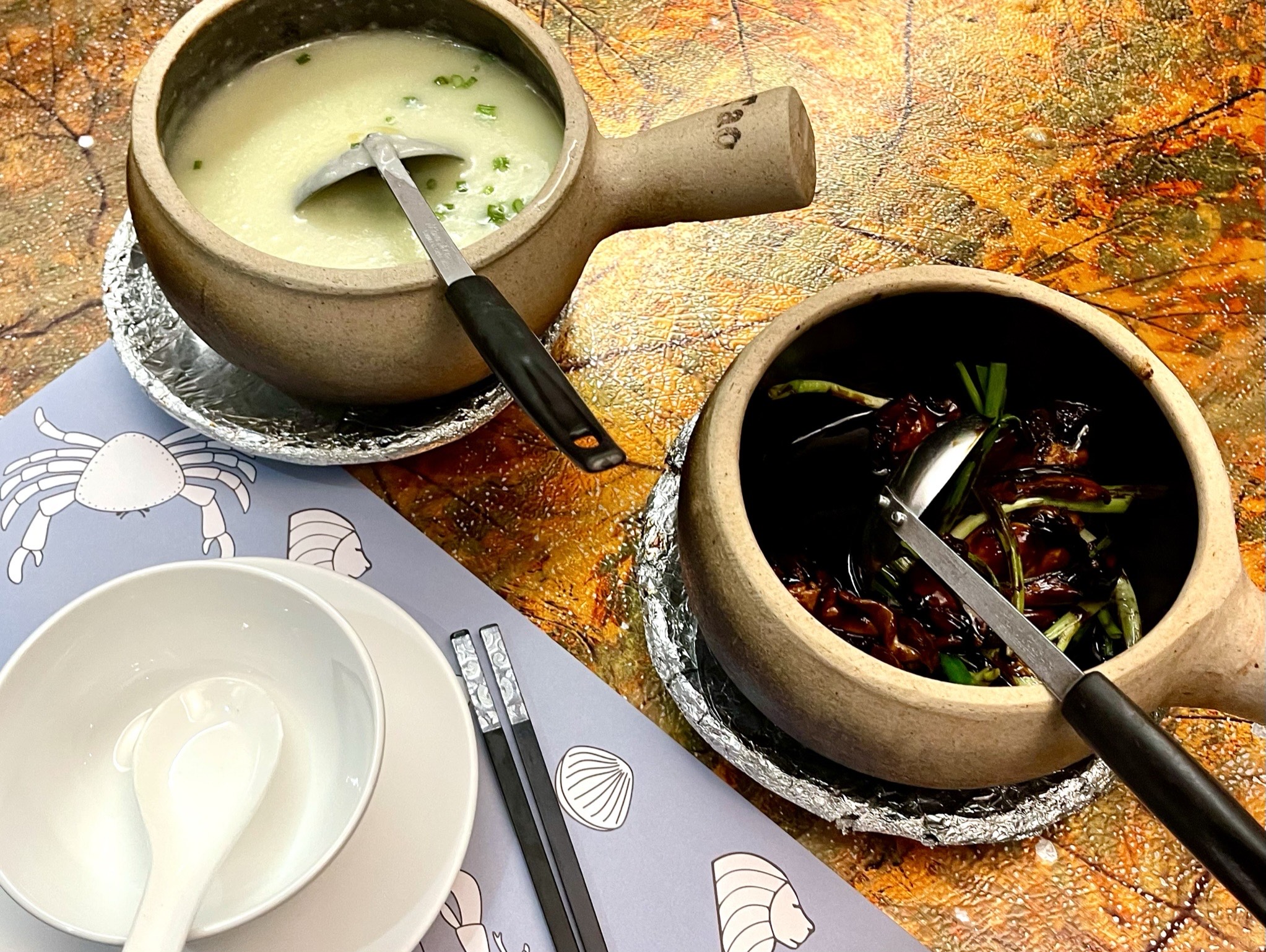 A set of Singaporean frog porridge is served at a restaurant in District 1, Ho Chi Minh City, Vietnam. Photo: Jordy Comes Alive